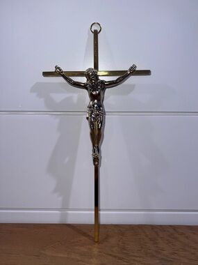 Brass Wall Crucifix